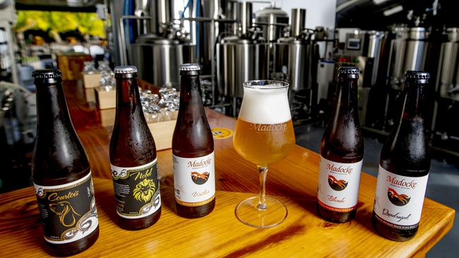 Madocke Brewery in Pacific Pines bottled 18,000 bottles of Belgian beer in the past year. Picture: Jerad Williams