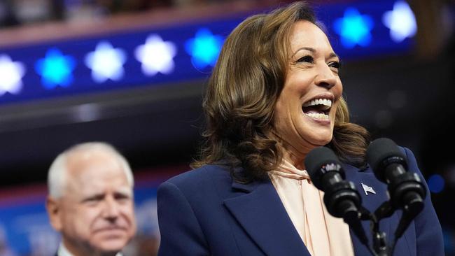 Kamala Harris ‘hasn’t given a single interview or press conference since she was anointed the nominee by acclamation’. Picture: Andrew Harnik/Getty Images/AFP