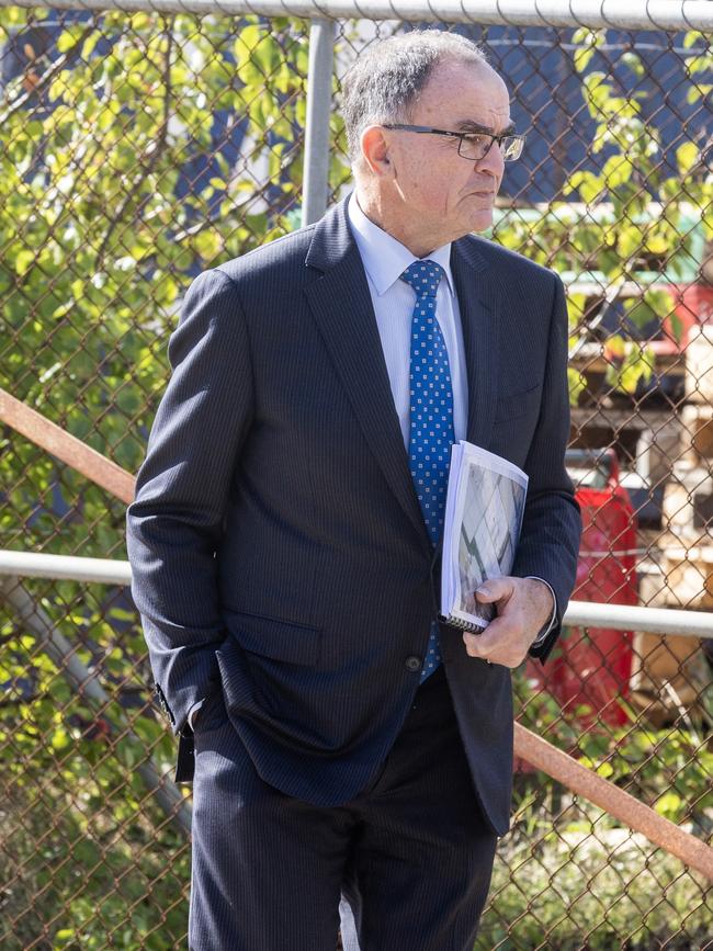 Auxiliary Justice Brian Martin, who is presiding over the trial, at the jury view at Pooraka. Picture: NCA NewsWire / Kelly Barnes