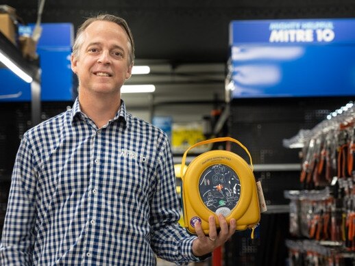 Sunshine Mitre 10 general manager Neil Hutchins said if investing in the equipment can save one life, it will be money well spent. Photo: Michelle Smytheman