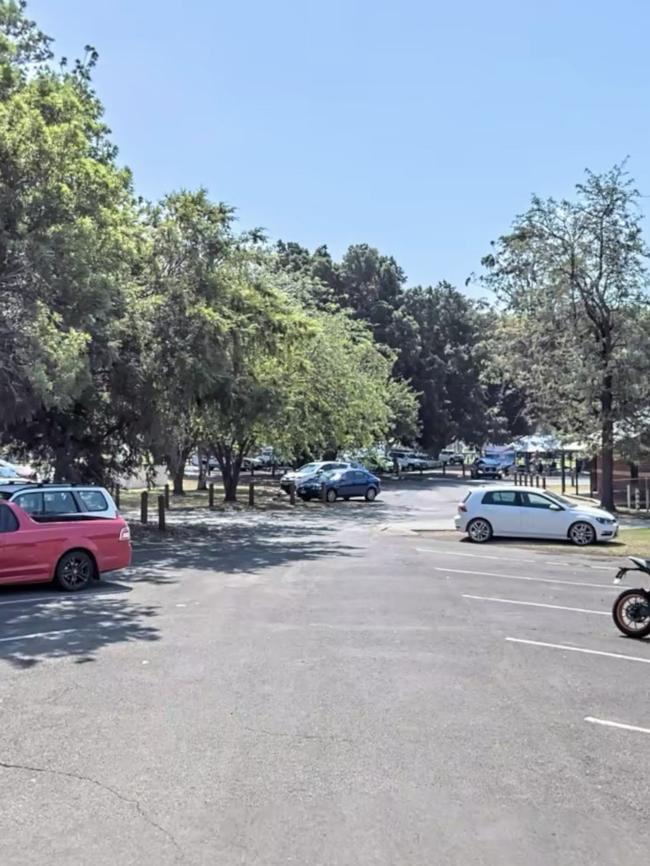 A disabled woman and her carer were targeted in a carjacking in a carpark near Maitland pool on September 12, 2023. Picture: Google Maps.