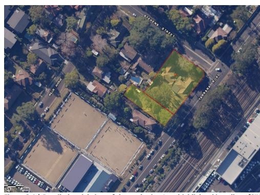 Aerial view of proposed Eremeran Hills community centre’s site.