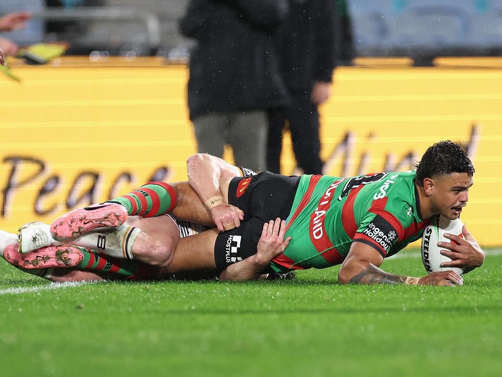 Mitchell produced a barnstorming performance against the Broncos on the eve of Origin II team selection. Picture: Getty Images