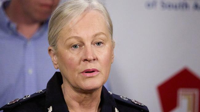 Police Deputy Commissioner, Linda Williams talking to the press at the State Admin Centre in Adelaide, Saturday, Dec. 24, 2022. Picture: Matt Loxton