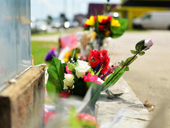 Memorial restored after vandals trashed the previous tribute for the four teenagers killed in a roadside crash. Cnr of Bayswater Rd and Duckworth St. Picture: Alix Sweeney