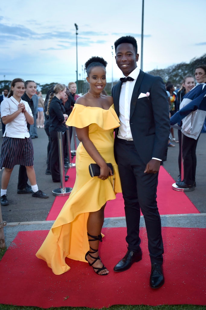 Raissa Uwase and Daniel Mugabe. St Saviour's College formal, Toowoomba Turf Club. November 2017. Picture: Bev Lacey