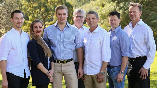 Zac Miles (third from left) is hoping to be elected mayor of Hunters Hill.