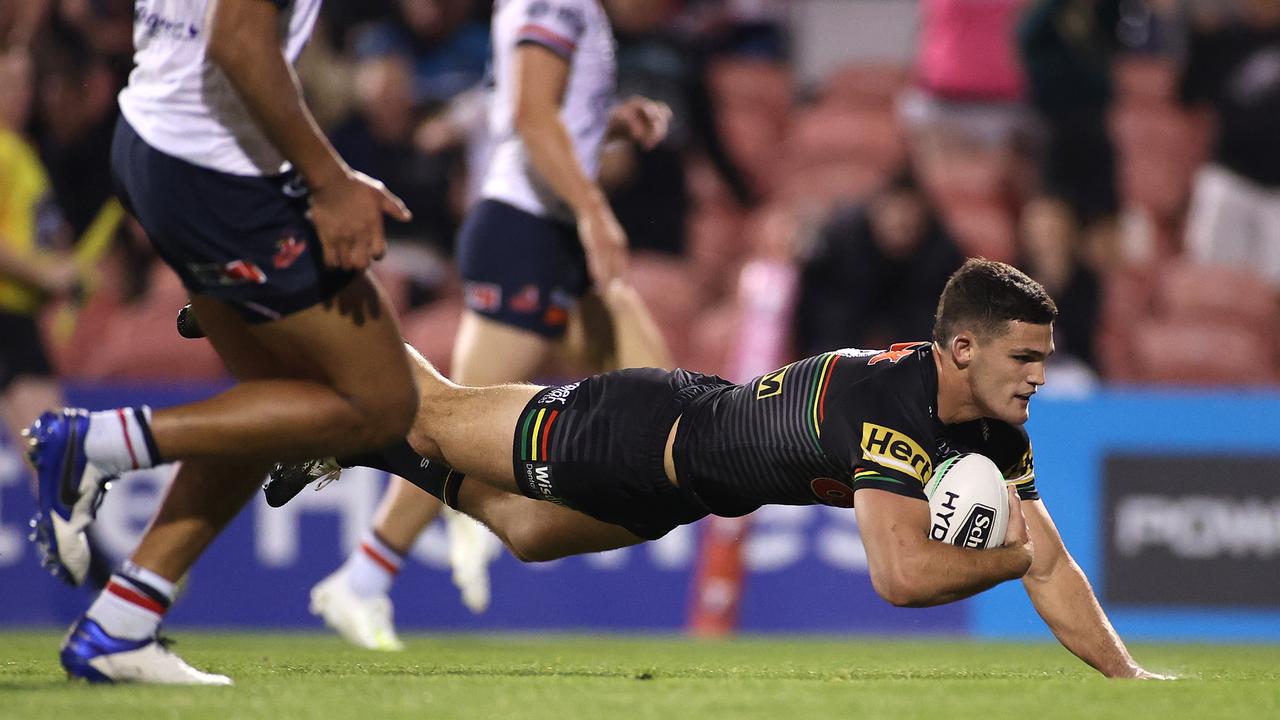 Nathan Cleary scored a hattrick for the Panthers.