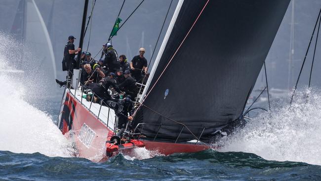 Yacht Andoo Comanche starting the race last year. Picture: David Gray.