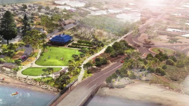 Concept plan for the Port Noarlunga riverbank development.