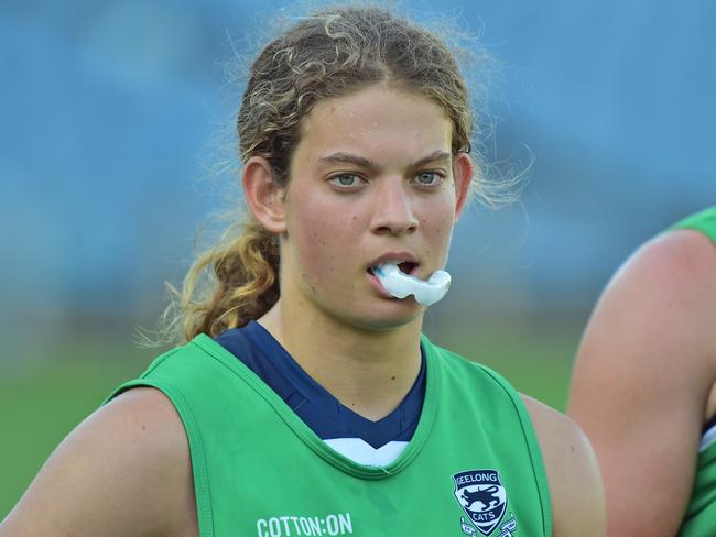 Nina Morrison - Geelong Cats AFLW Training at GMHBA Stadium. Picture: Stephen Harman