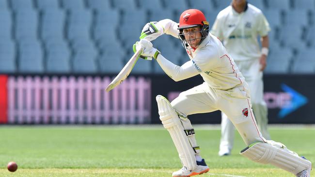 Harry Nielsen batting for South Australia. Picture: AAP Image/David Mariuz