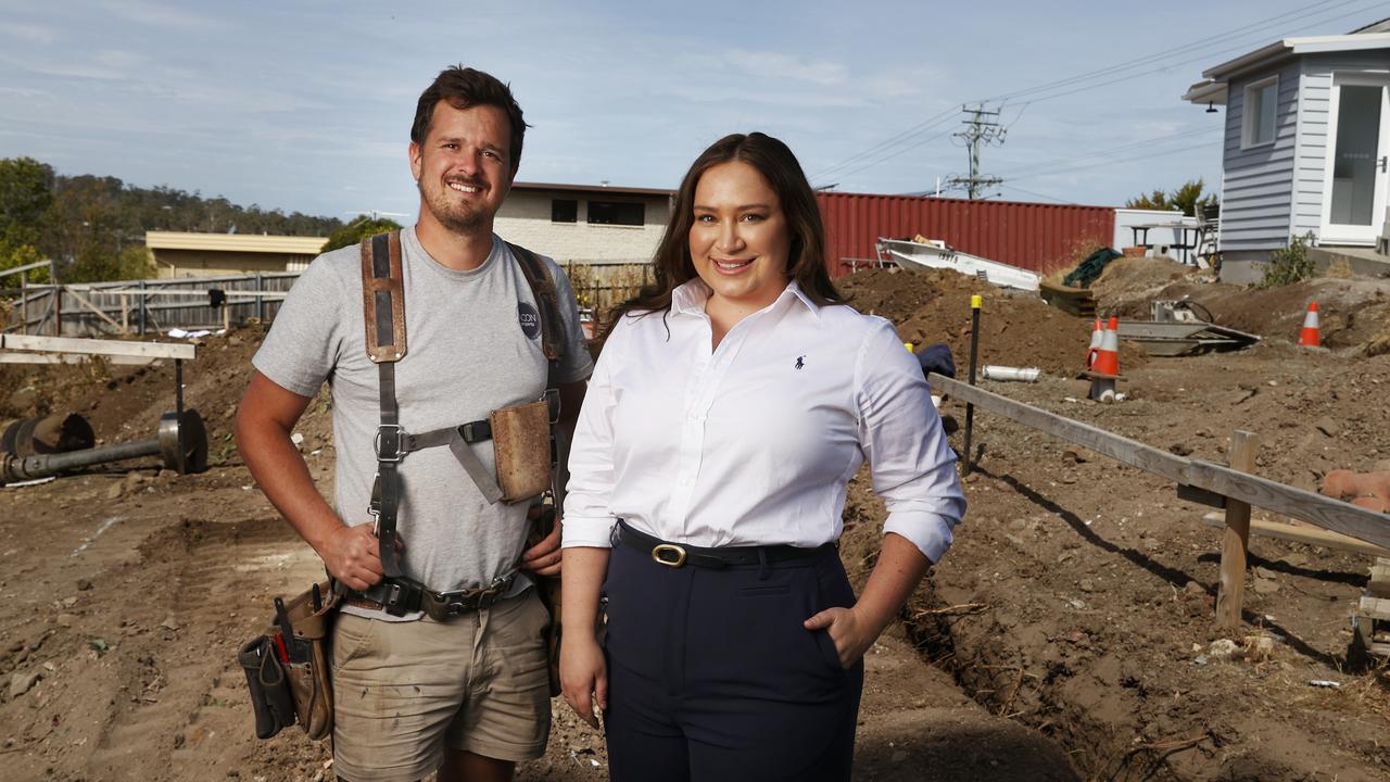 Brandon Atkinson owner of Acon Property and Rebecca Ellston Tasmanian executive director Property Council of Australia. Picture: Nikki Davis-Jones