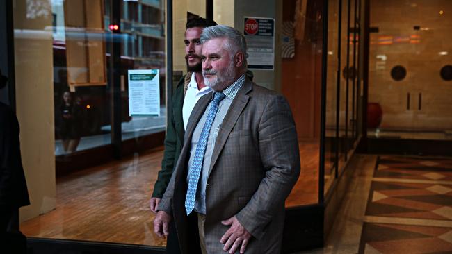 Former financial adviser Graeme Miller (right) leaving the Downing Centre Court in Sydney. PICTURE: NCA NewsWire/Adam Yip