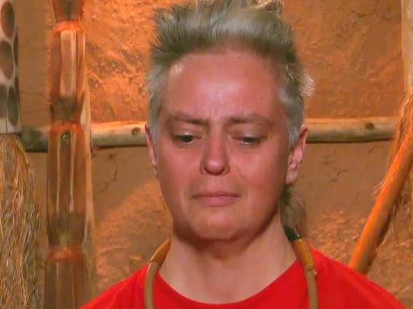 Geraldine Hickey breaks down in tears on tonight's episode of I'm A Celebrity. Picture: Ten