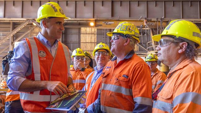 MALINAUSKAS - Upper Spencer Gulf. Whyalla Steelworks. Pictured on Feb 25th 2024 at 11:45AM. Picture: Ben Clark