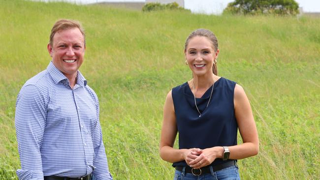Premier Steven Miles and Housing Minister Meaghan Scanlon announce another stage of the Homes for Queenslanders housing plan. Picture: David Clark