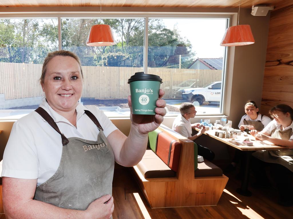 Franchisee Donna Bosworth at the new Banjo’s Bakery in Helensvale. Picture: Glenn Hampson.