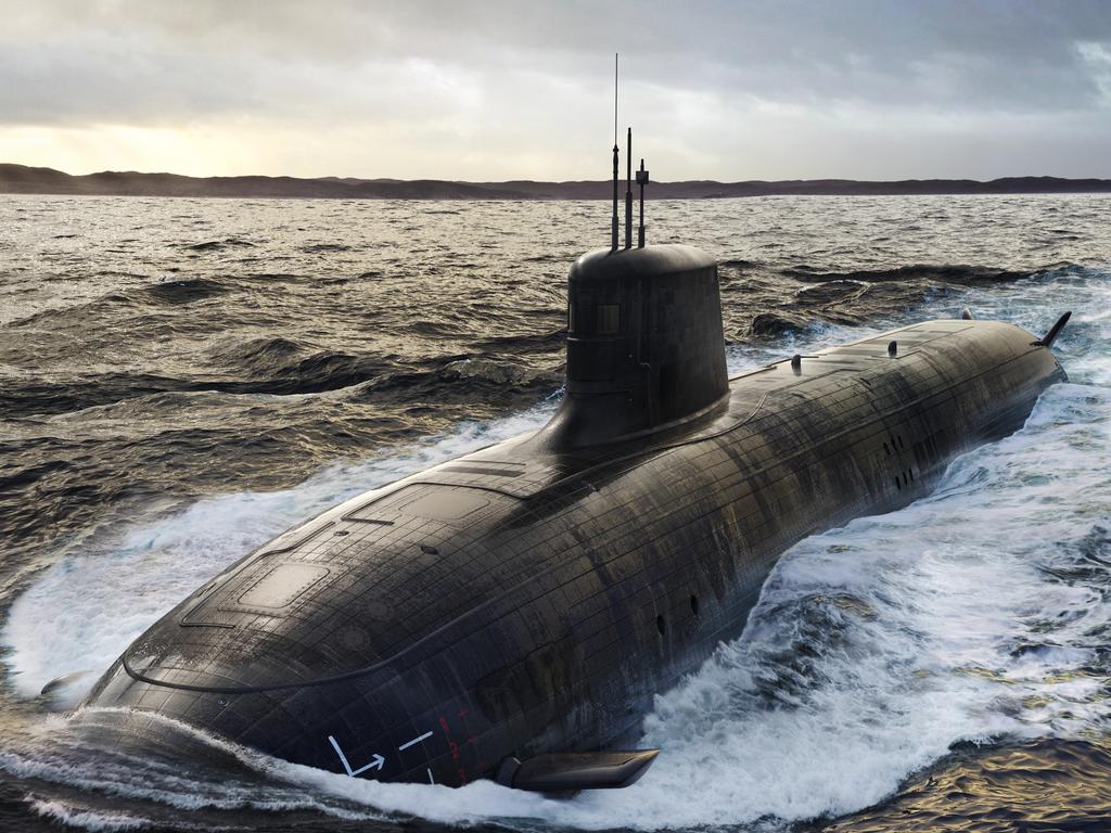 The SSN-AUKUS, a new conventionally-armed nuclear-powered submarine, based on a UK design, incorporating cutting edge Australian, UK and US technologies.