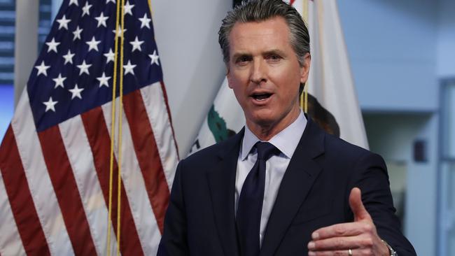 Gavin Newsom, governor of California, speaks during a news conference in Sacramento, California. Picture: AP/Bloomberg via Getty Images