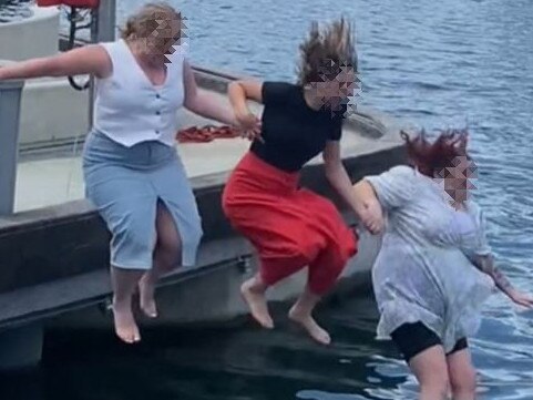 Horror as Sydney Harbour 'swim' video goes viral. Picture: TikTok