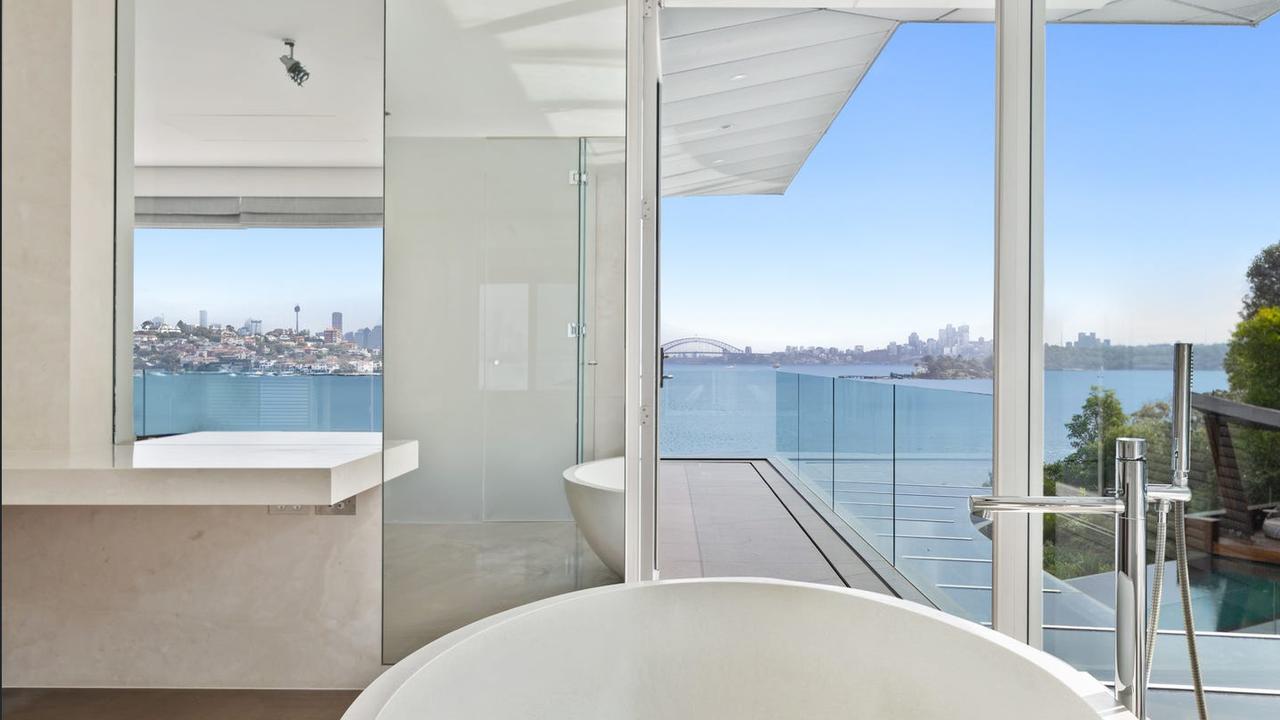 There are views of the Bridge from almost every room, including this bathroom ...