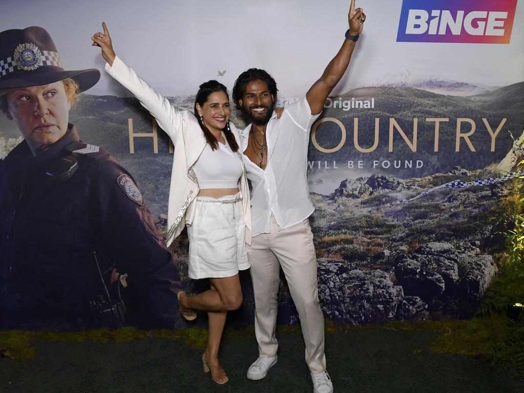 Leah Vandenberg and Matt Domingo attend the premiere. Picture: Martin Philbey