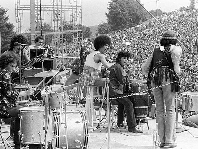 Carlos Satana and his band perform at Woodstock.