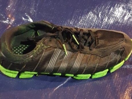 The man was identified after police released a photo of his distinctive shoes. Picture: Victoria Police