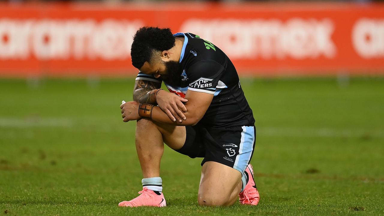 The Sharks are on the slide. Photo by Albert Perez/Getty Images