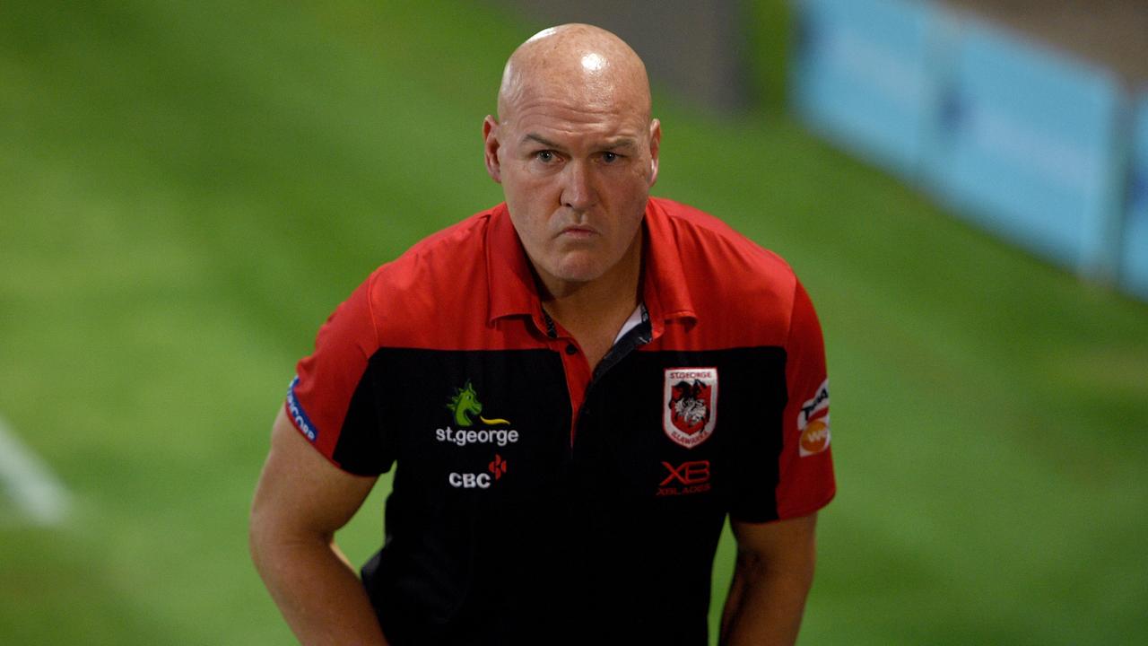 Dragons coach Paul McGregor looks on after the loss to the Warriors