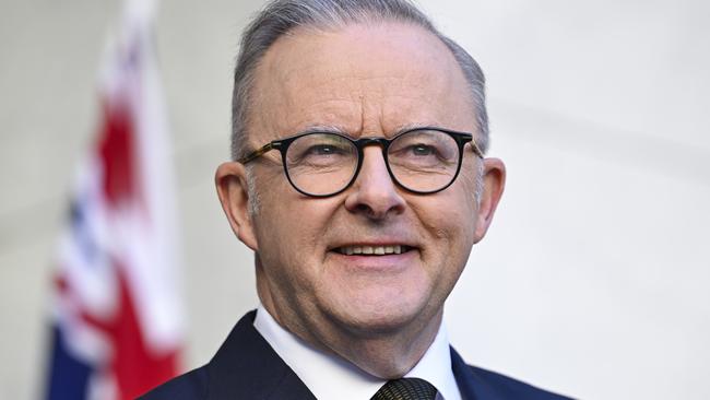 CANBERRA, AUSTRALIA  - NewsWire Photos - February 11, 2025: Prime Minister Anthony Albanese holds a press conference at Parliament House in Canberra. Picture: NewsWire / Martin Ollman