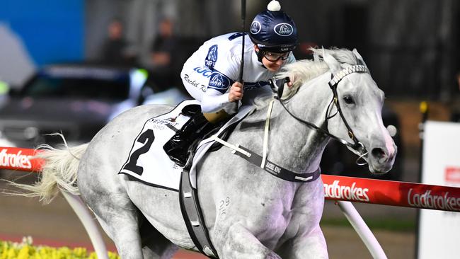 Greysful Glamour is already a winner at The Valley after scoring during the 2019 Cox Plate Carnival. Picture: AAP