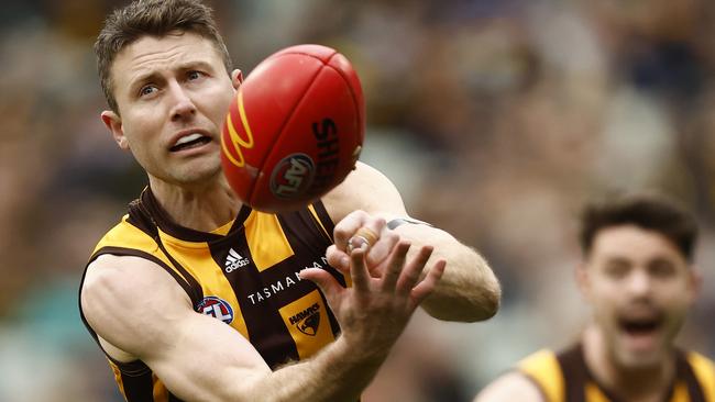 Is there a better recruit in local footy this off-season than triple flag Hawk Liam Shiels? Photo by Darrian Traynor/Getty Images