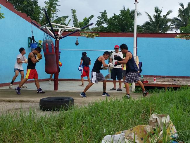 These young men dream of being world champions, but their gym doesn’t even have a roof.