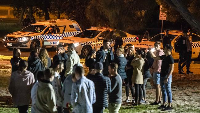 Drinking and drug-taking was commonplace, despite the police presence. Picture: Jason Edwards