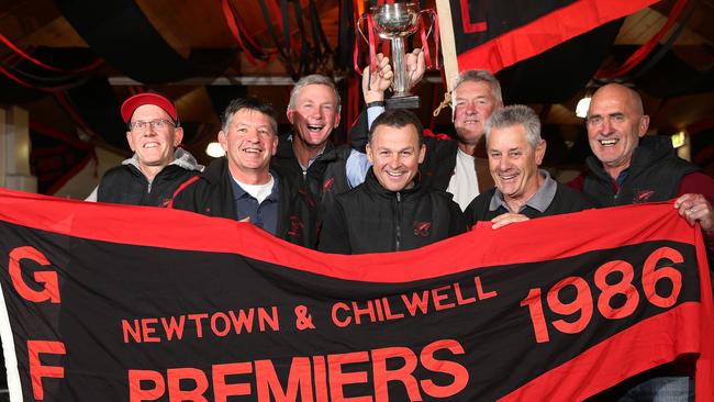 Newtown's last premiership players from 1986. Picture: Peter Ristevski