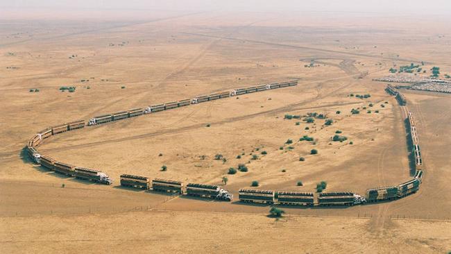 Cattle is loaded at the Helen Springs Station, owned by Austalia’s biggest meat producers, S Kidman &amp; Co.