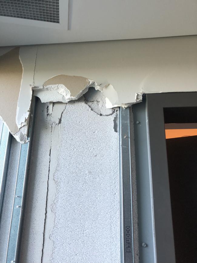 Residents fled the building on Monday after hearing cracks