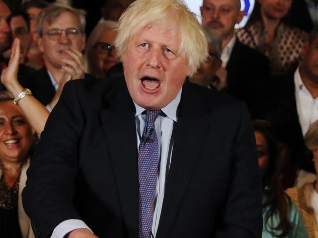 LONDON, ENGLAND - JULY 2: Former Conservative UK Prime Minister Boris Johnson talks at a campaign event at the National Army Museum on July 2, 2024 in London, England. Rishi Sunak has been appealing to voters to stop a Labour "super majority" by lending votes to the Conservatives on the penultimate day of the general election campaign. (Photo by Alishia Abodunde/Getty Images)