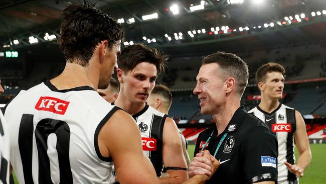 It is very clear that the Collingwood players feel comfortable in Craig McRae’s presence and in their respective roles on match day.