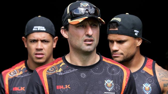 Laurie Daley coaching the Indigenous All Stars team.