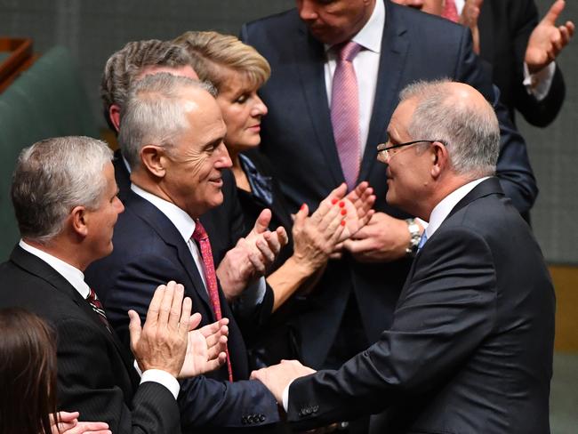 Malcolm Turnbull and Treasurer Scott Morrison have managed to outmanoeuvre Labor with a Budget that will prove popular. Picture: AAP Image/Mick Tsikas