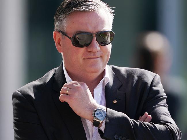 Magpies President Eddie McGuire is seen during a Collingwood training session at the Holden Centre in Melbourne, Wednesday, September 4, 2019. (AAP Image/Michael Dodge) NO ARCHIVING