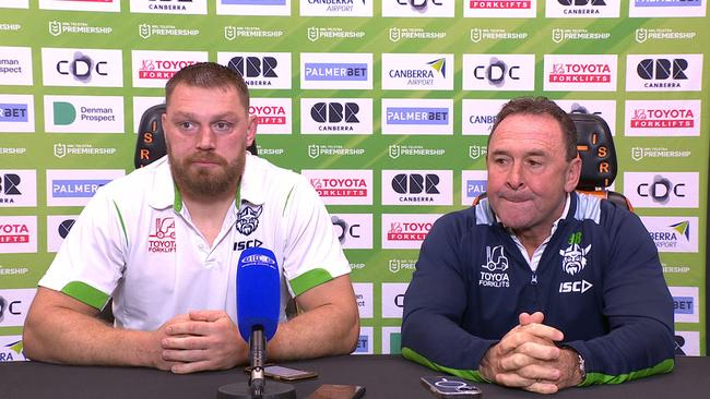 Ricky Stuart and Elliot Whitehead post game press conference.