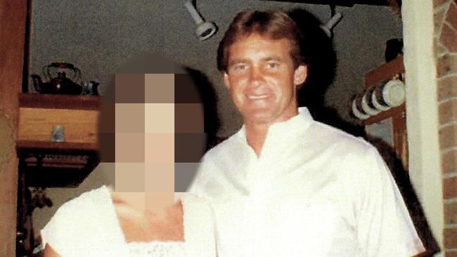 Chris Dawson with AB on their wedding day in 1984, two years after he murdered his first wife, Lyn.