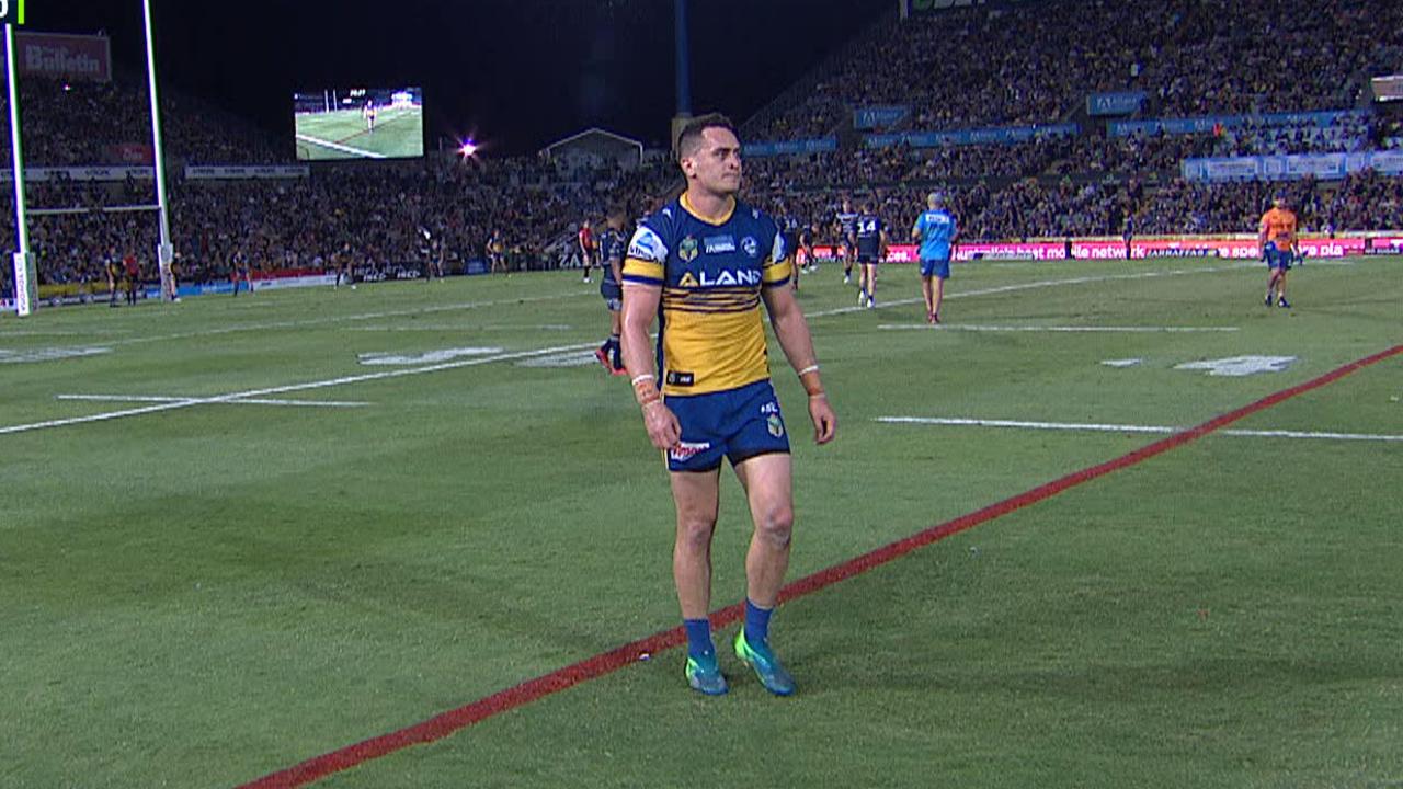 NRL season 2018: Parramatta Eels Brad Takairangi sin bin, send them off ...