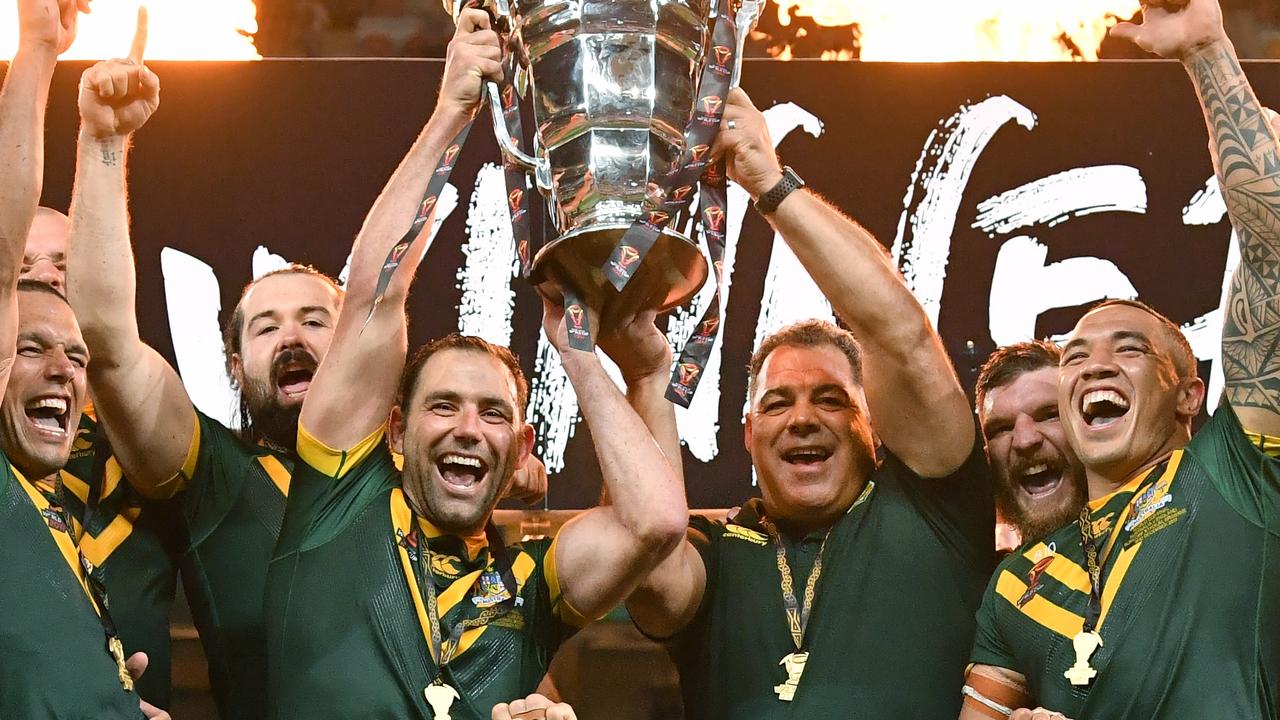 The Kangaroos won’t compete in this year’s rugby league World Cup. Picture: AAP Image/Darren England