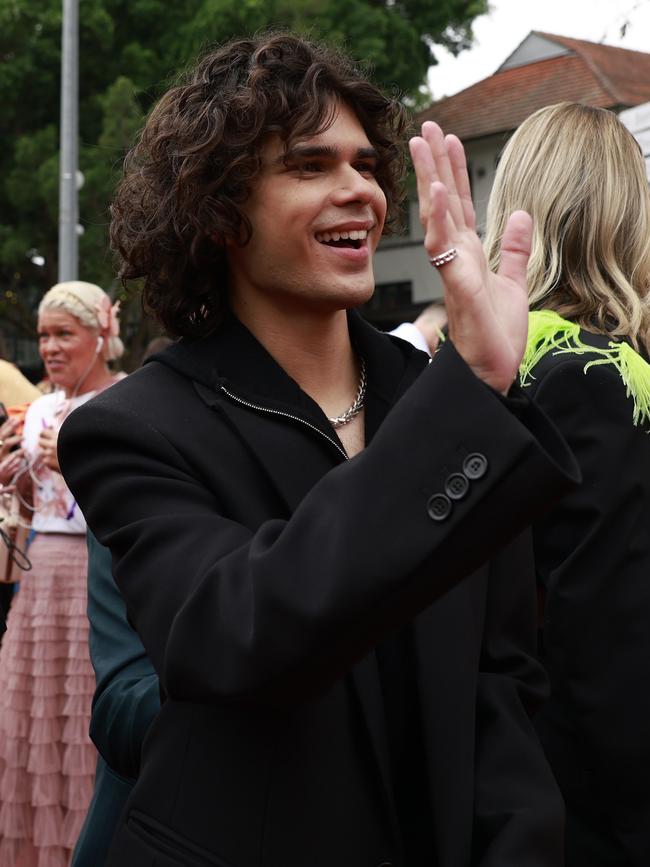 Nominated for six awards, Budjerah looked chic in a black Burberry suit. Picture: Hanna Lassen/Getty Images