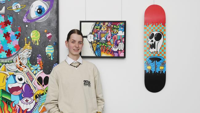 Jessica, 15, is the youngest ever to exhibit at the Bellarine Arts Trail. Photo: Alan Barber